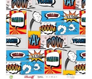 Bio Jersey Lillestoff - Comic bunt